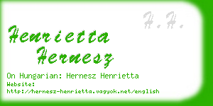 henrietta hernesz business card